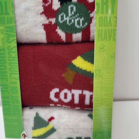 New Elf The Movie Buddy Sayings 3 Pairs No Show Ankle Socks Women Shoe Size 4-10 - Picture 3 of 10